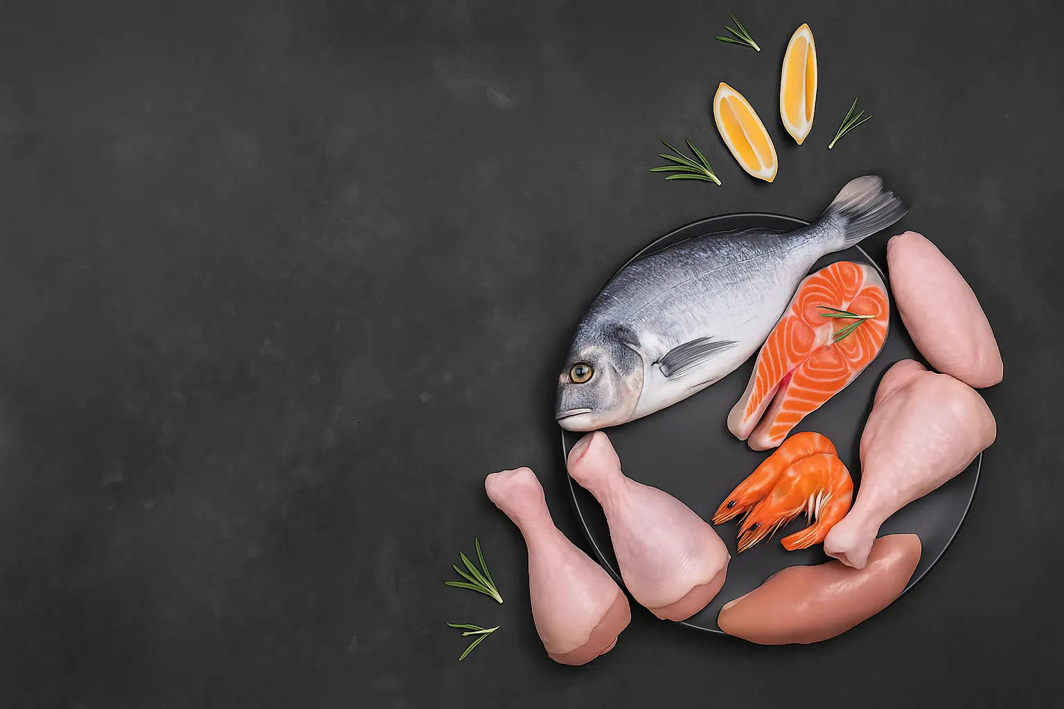 Fresh meat and fish